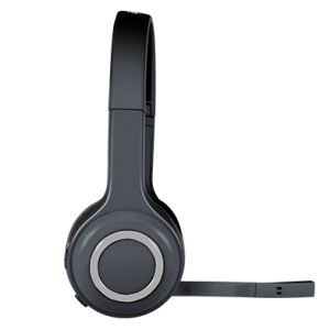 The Logitech H600 Wireless Headset is a sleek, black single-sided wireless headset featuring an adjustable headband and a cushioned earpiece. It comes with a slim microphone extending from the ear cup, boasting a modern and minimalistic design.